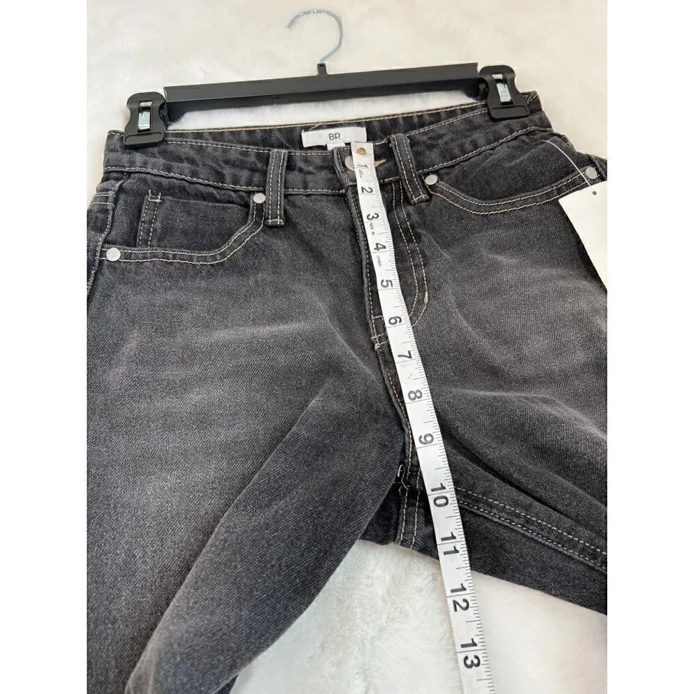 NWT BP. Women's Size 24 Ripped High Waist Ankle Mom Jeans In Vintage Black
